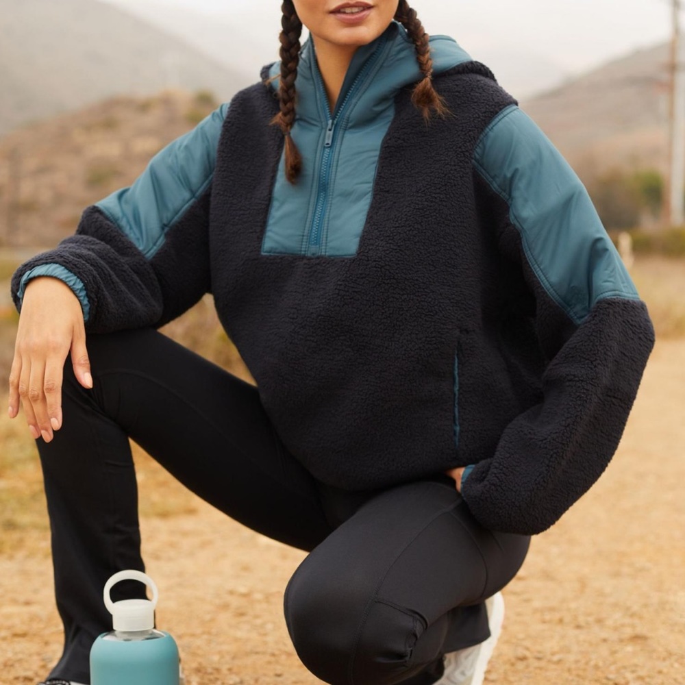FP Movement by Free People Black and Teal Jacket